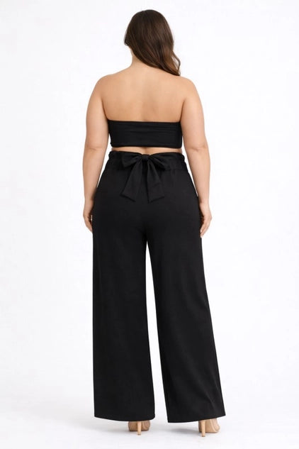D.ROCK Plus Size Set Tops And Wide Legs Pants