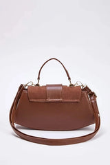 WOJCOR Suede Mini Shoulder Bag with Accessory Closure