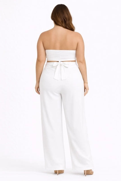 D.ROCK Plus Size Set Tops And Wide Legs Pants