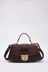 WOJCOR Suede Mini Shoulder Bag with Accessory Closure