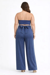 D.ROCK Plus Size Set Tops And Wide Legs Pants