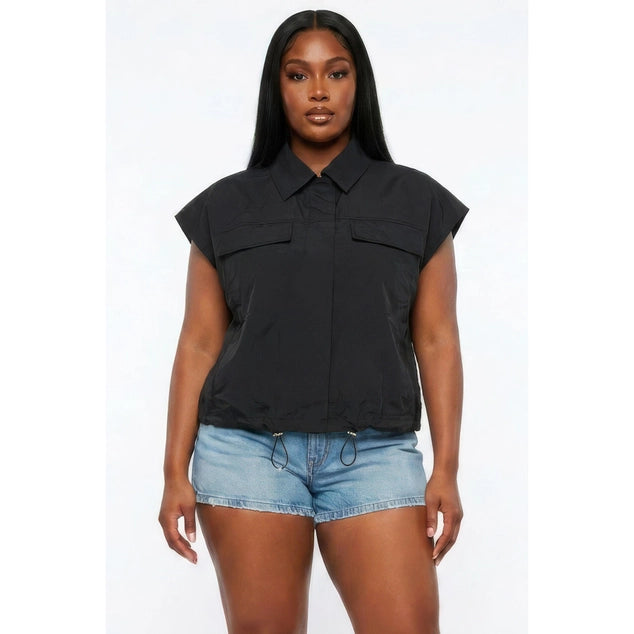 Black Pearl Clothing Plus City Shift Crop Top