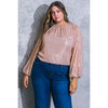 DORCAS Plus Size Sequin Top - Rose Gold