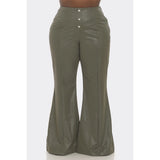 The Sang Plus Size Waist Button Up Long Pants