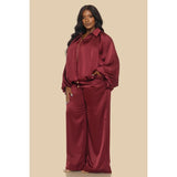 DORCAS Plus Puffed Bomber Jacket Pants Set