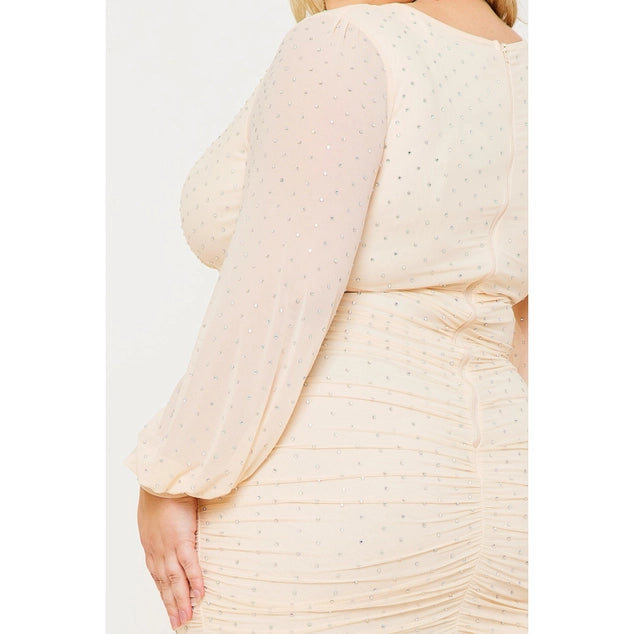 Black Pearl Clothing Plus Whispering Bloom Midi Dress