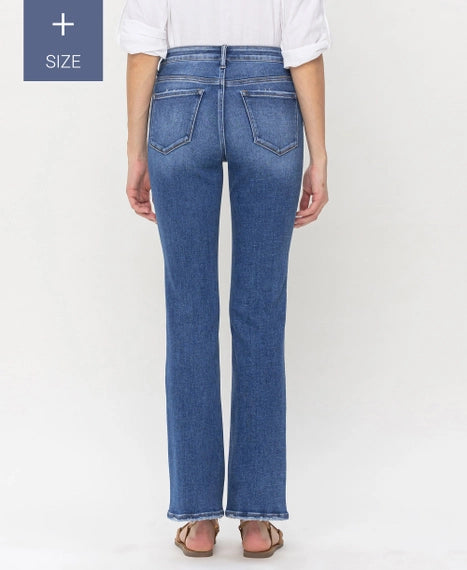 Lovervet by VERVET Plus Size High Rise Slim Bootcut Jeans - Paramount