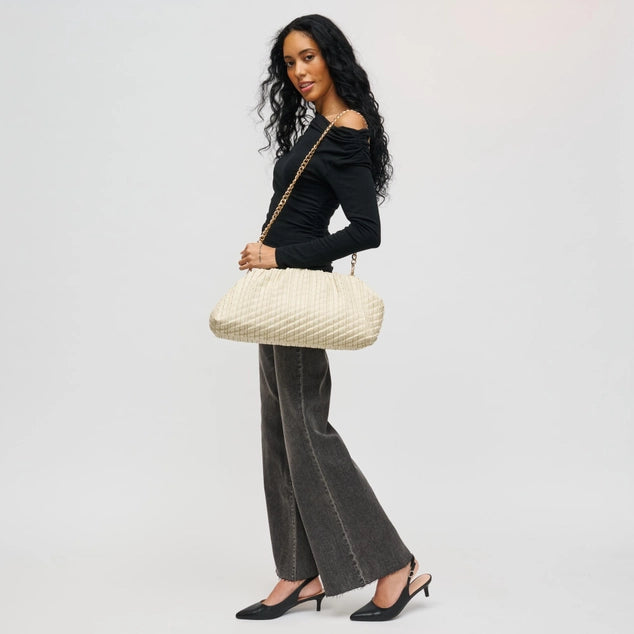 Urban Expressions Veronica Clutch Bag - Oatmilk