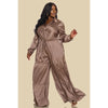 DORCAS Plus Twist Front Neck Lsv Tired Jumpsuit