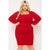 DORCAS Rhinestone Square Neck Plus Size Midi Dress