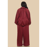 DORCAS Plus Puffed Bomber Jacket Pants Set