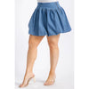 Black Pearl Clothing Denim Daydream Mini Skirt Plus - Blue Denim