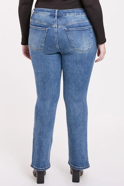 YMI Missy Plus High Rise Premium Stretch Bootcut Jeans - Medium Wash