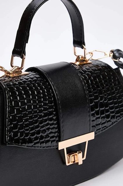 WOJCOR Suede Mini Shoulder Bag with Accessory Closure