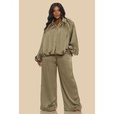 DORCAS Plus Puffed Bomber Jacket Pants Set