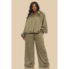 DORCAS Plus Puffed Bomber Jacket Pants Set