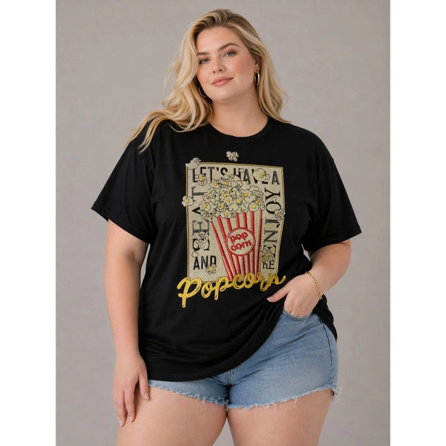 Black Pearl Clothing Plus Popcorn Night Tee