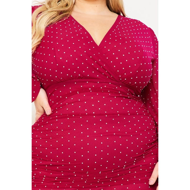 Black Pearl Clothing Plus Whispering Bloom Midi Dress