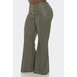 The Sang Plus Size Waist Button Up Long Pants