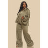 DORCAS Plus Puffed Bomber Jacket Pants Set