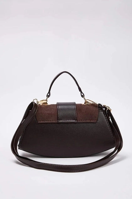 WOJCOR Suede Mini Shoulder Bag with Accessory Closure