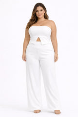 D.ROCK Plus Size Set Tops And Wide Legs Pants