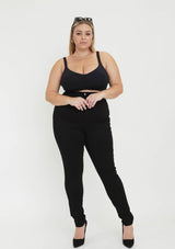 Vibrant M.i.U Plus Berry Skinny Jeans - Black