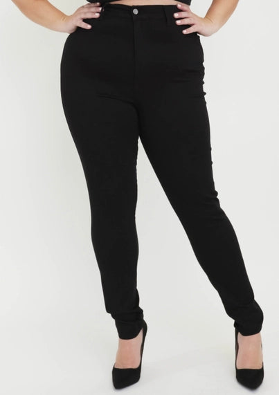 Vibrant M.i.U Plus Berry Skinny Jeans - Black