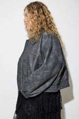 Baevely (Plus) Zip Up Jacket with Studs