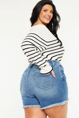Kan Can USA Plus High Rise SHORT - Medium wash