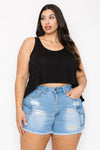 D.ROCK Plus Size Stretchy Sleeveless Round Neck Tank Top
