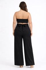 D.ROCK Plus Size Set Tops And Wide Legs Pants