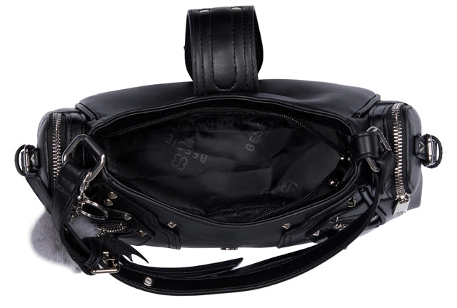 Bessie London Punk Buckle Baguette Bag