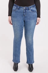 YMI Missy Plus High Rise Premium Stretch Bootcut Jeans - Medium Wash