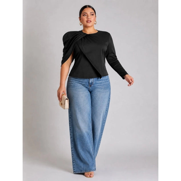 DORCAS Plus Size the Kensington Drape Top