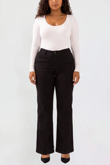 YMI Junior Plus Hyperstretch Wide Leg Pants - Black