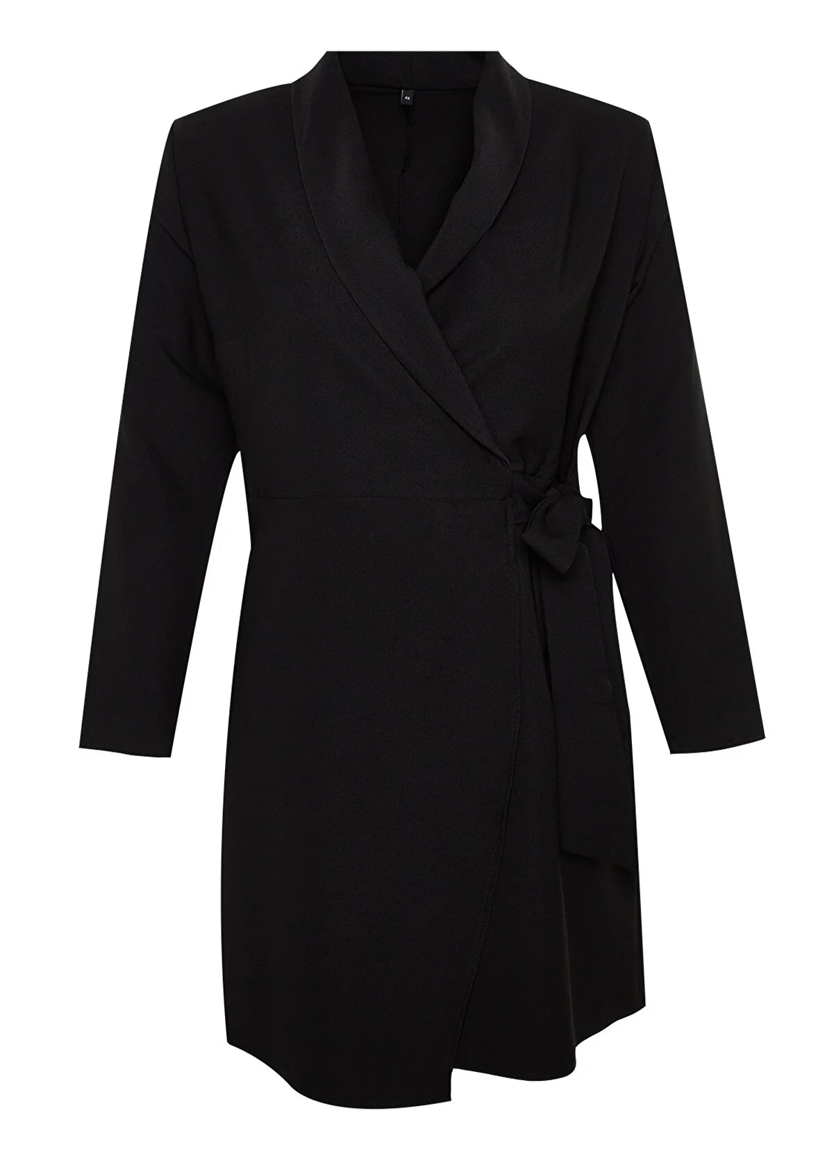 Plus Size Business Blazer Basic Dress - Black