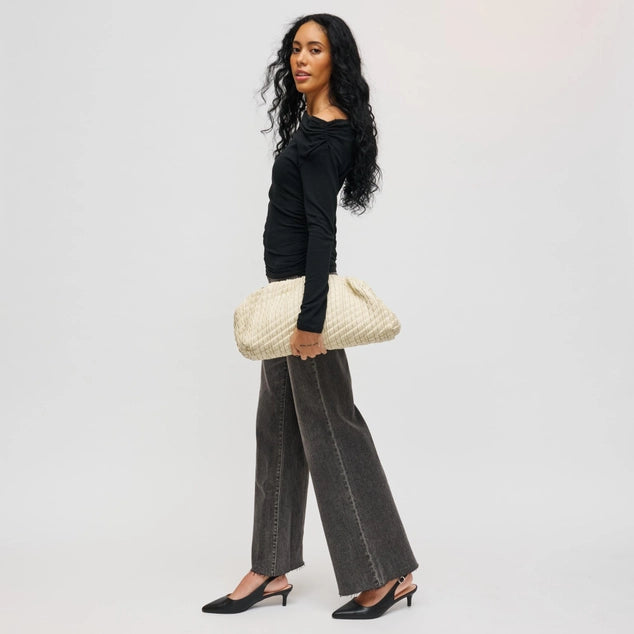 Urban Expressions Veronica Clutch Bag - Oatmilk