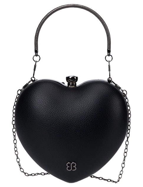 Bessie London Studded Heart Crossbody Bag