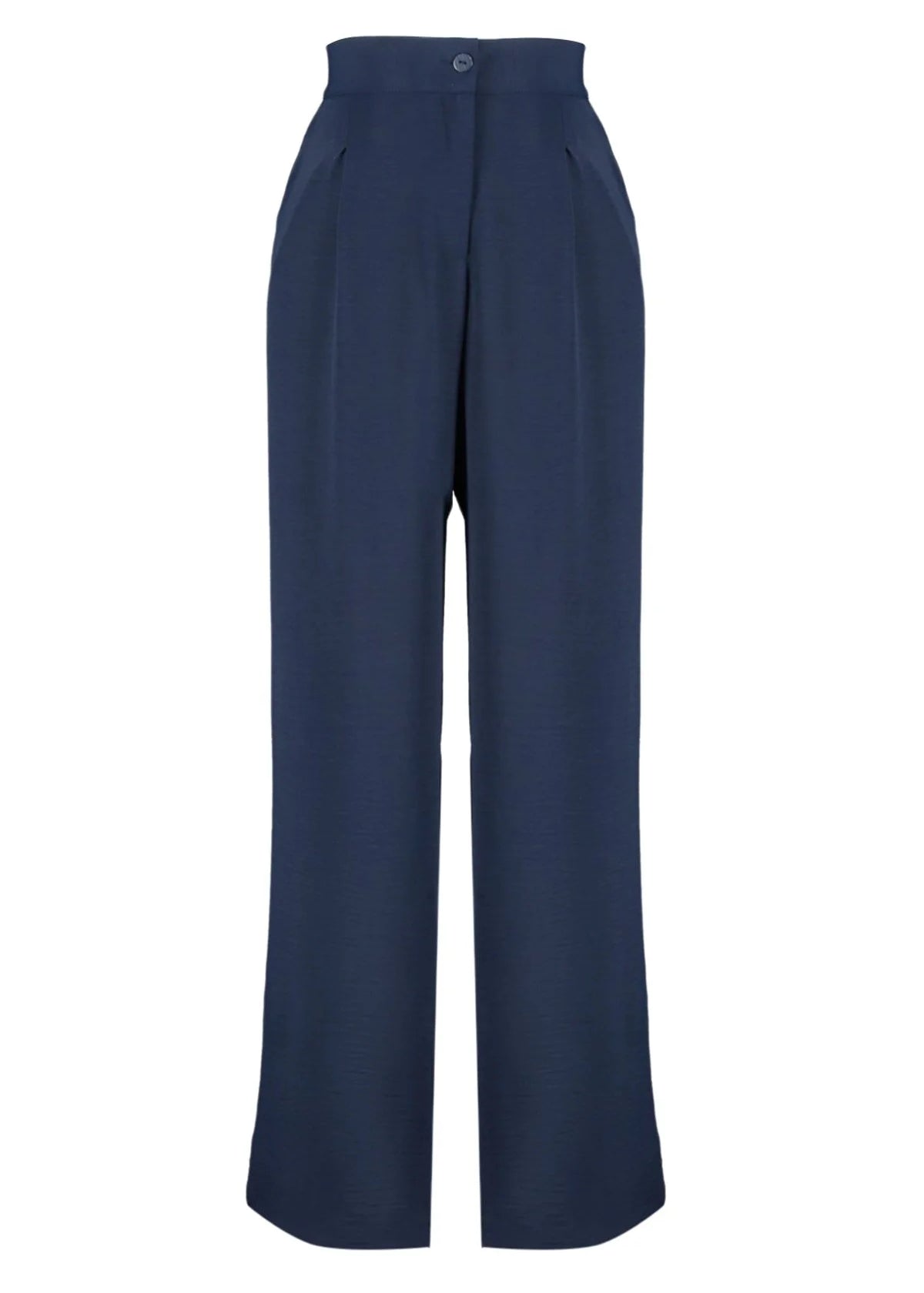 Plus Size Pleated High Rise Wide Cut Trousers