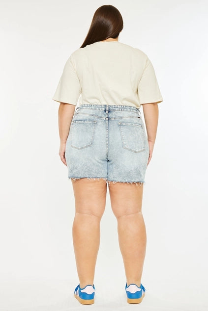 Kan Can USA Plus 90's High Rise SHORTS - Light Wash