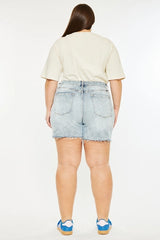 Kan Can USA Plus 90's High Rise SHORTS - Light Wash