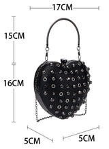 Bessie London Studded Heart Crossbody Bag