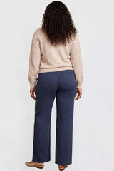 YMI Junior Plus High Rise Hyperstretch Wide Leg Pants - Navy