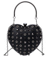 Bessie London Studded Heart Crossbody Bag