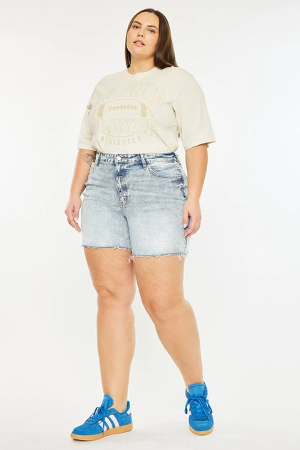 Kan Can USA Plus 90's High Rise SHORTS - Light Wash