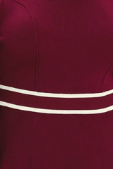 Flying Tomato Plus Size Circle Skirt Sweater Knit Mini Dress - Wine