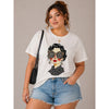 Black Pearl Clothing Plus Shutter Icon Top - White
