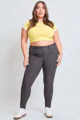 YMI Junior Plus Size Hyperstretch Skinny Pants - Smoke