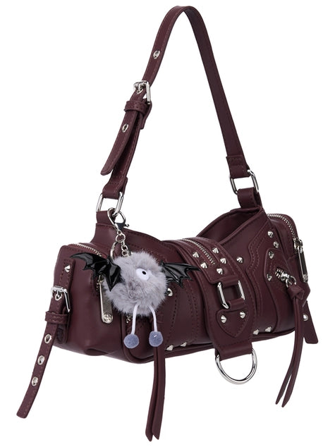 Bessie London Punk Buckle Baguette Bag